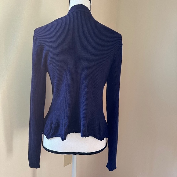 *DAISY FUENTES* Blue Long Sleeve Fashion Open Cardigan Size Medium - Picture 4 of 9